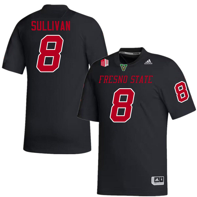 Men #8 Antoine Sullivan Fresno State Bulldogs College Football Jerseys Stitched-Black